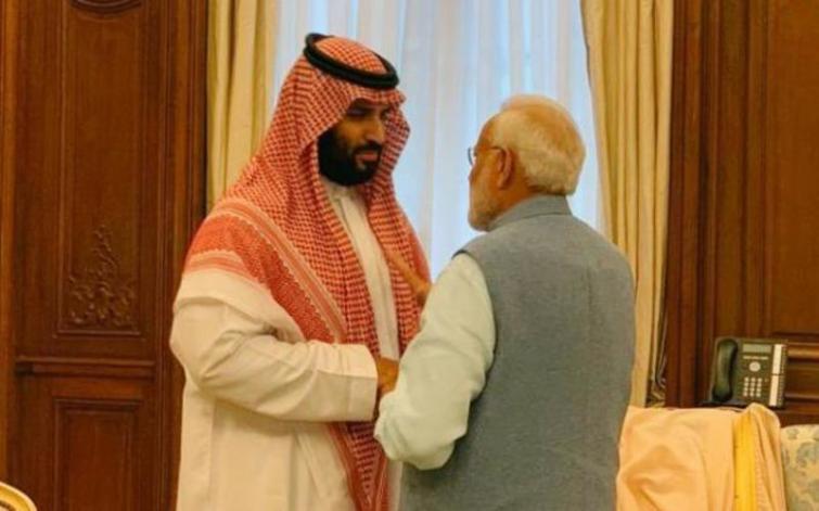 (Saudi Prince with Narendra Modi on the sidelines of G20 Summit)