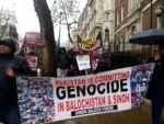Anti-Pakistan protest: Sindhi Baloch Forum members demonstrate outside UK Parliament