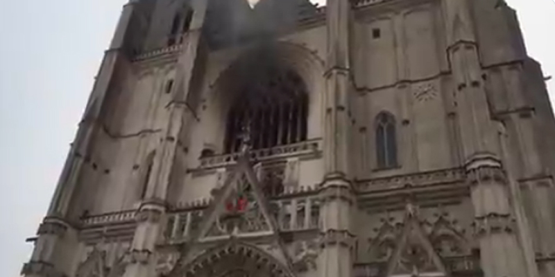 Nantes cathedral fire: Church volunteer re-arrested