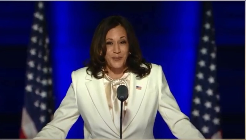 While I may be the first woman in this office, I will not be the last: US Vice President-elect Kamala Harris