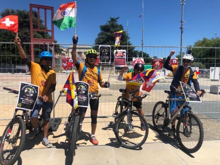 'Communist China terrorist': Tibetan cycle rally against Beijing cheers for India