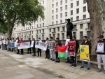 Dr Deen Muhammad Baloch enforced disappearance: BNM members demonstrate in front of British PM Boris Johnson's residence