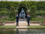 Princes William and Harry come together to unveil the statue of their mother Princess Diana