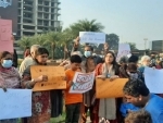 Sialkot Lynching: Civil society members demonstrate in Lahore