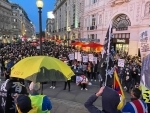 London witnesses protest by Tibetans on People's Republic of China's 72nd founding anniversary