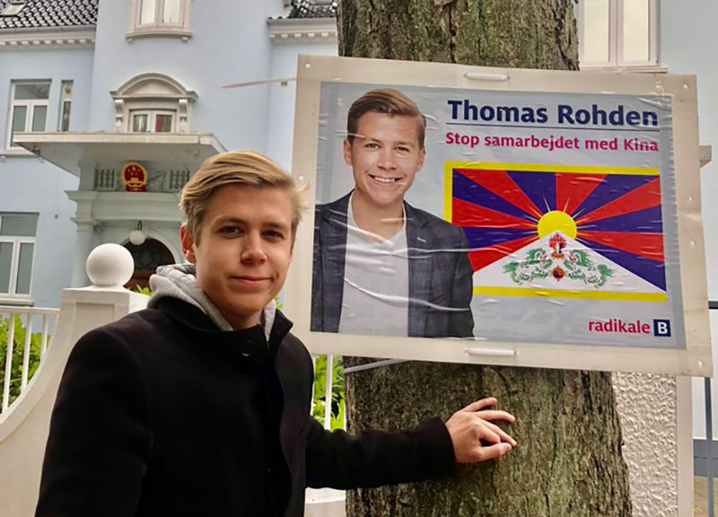 Denmark: Posters put up by local politician containing Tibetan flag close to Chinese embassy removed
