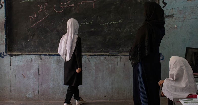 Afghanistan women demonstrate in Kabul against closure of schools, universities for female students