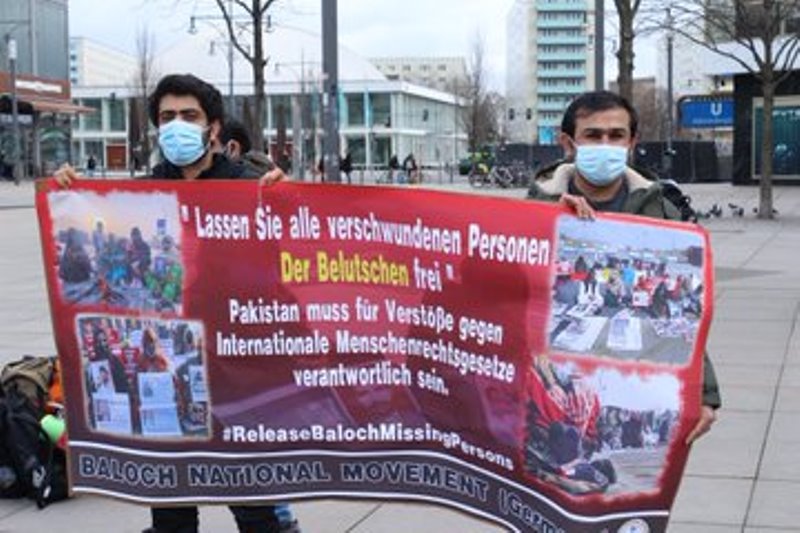 Germany: BNM members demonstrate in Berlin in solidarity with families of missing persons