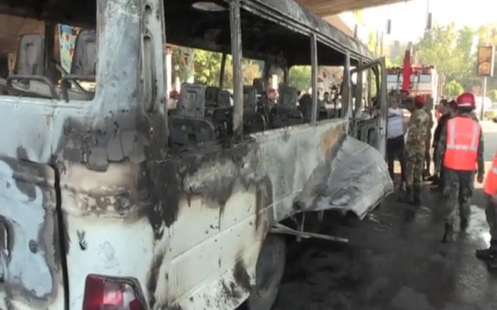 Syria: Bomb attack targets army vehicle in Damascus, 14 die
