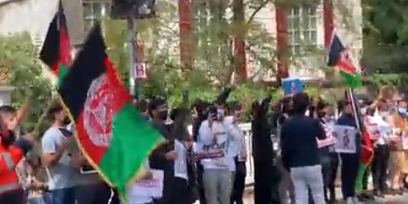 Belgium: Afghanistan diaspora members demonstrate against Taliban, Pakistan