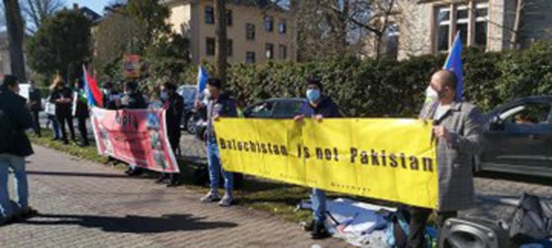 Germany: Free Balochistan Movement stages demonstration against enforced disappearance in Balochistan