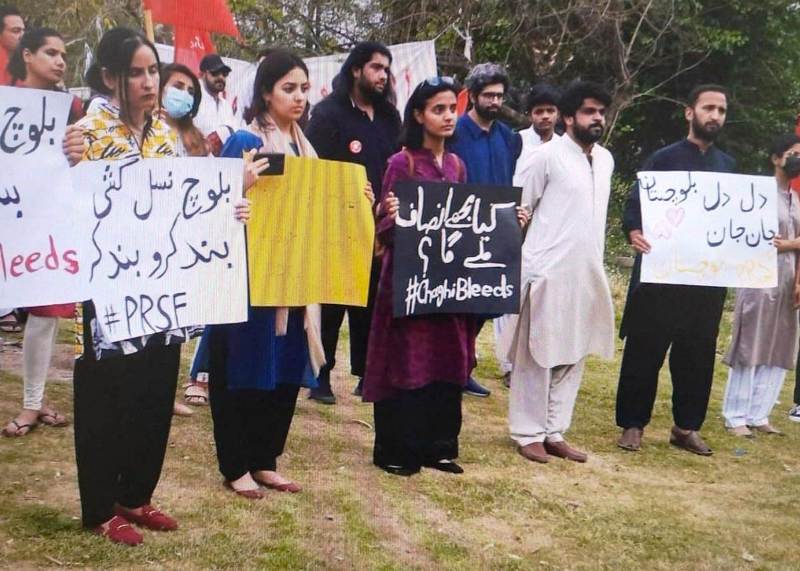 People in Balochistan stage protest against Pakistan army