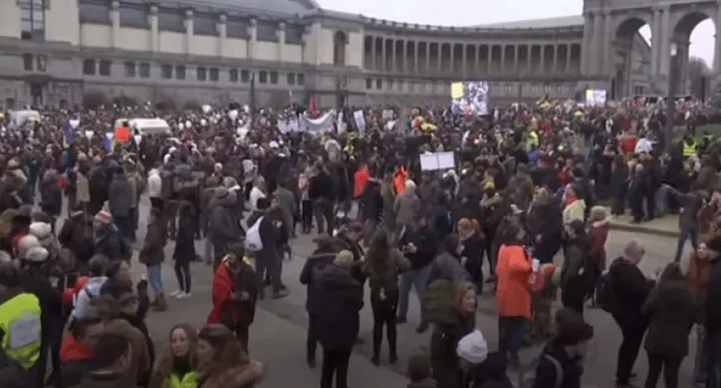 Belgium: 70 held for protesting against restrictive measures imposed due to COVID-19