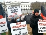 Afghan activists demonstrate in front of Pakistan Embassy in Washington DC