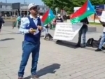 Baloch Republican Party Germany members demonstrate in Dortmund against Pakistan Army's atrocities in Balochistan