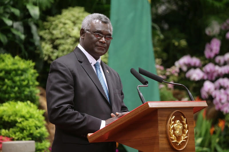 File photo of Solomon Islands Prime Minister Manasseh Sogavare by Office of the President, Taiwan on Flickr via Wikimedia Commons
