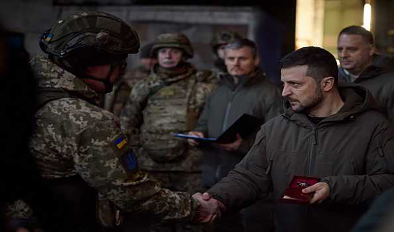Ukrainian president Volodymyr Zelensky visits frontline city of Bakhmut