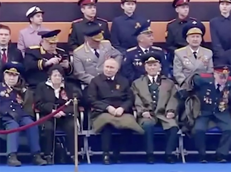 Putin triggers more health rumours as he covers legs with blanket at Victory Day Parade