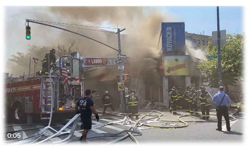 New York: Twin Brooklyn fires leave three children, 10 firefighters hurt