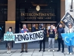 Members of China’s persecuted communities and rights groups demonstrate in London