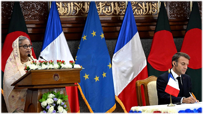 Bangladesh, France ink two agreements, aim to enhance cooperation in infrastructure, satellite