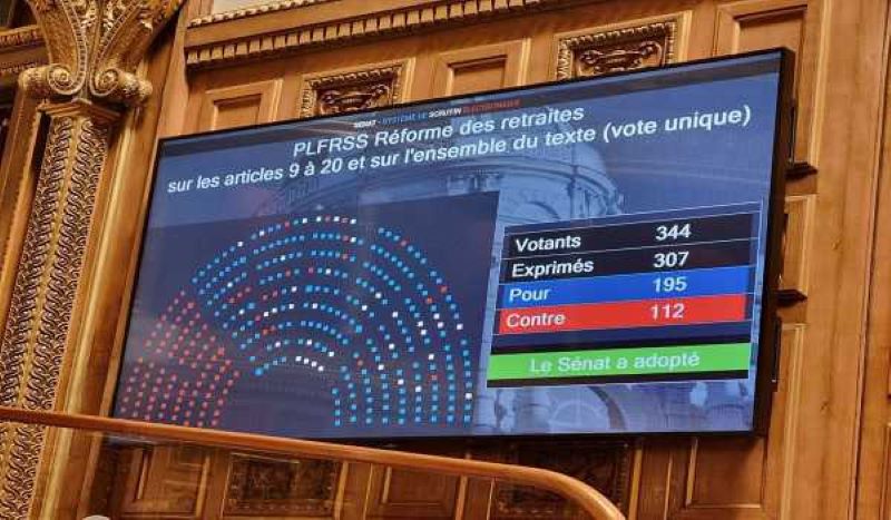 French Senate ratifies pension reform bill despite countrywide protest