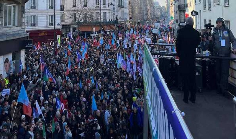 Over 150,000 people take part in Paris protest against planned pension reform: Reports