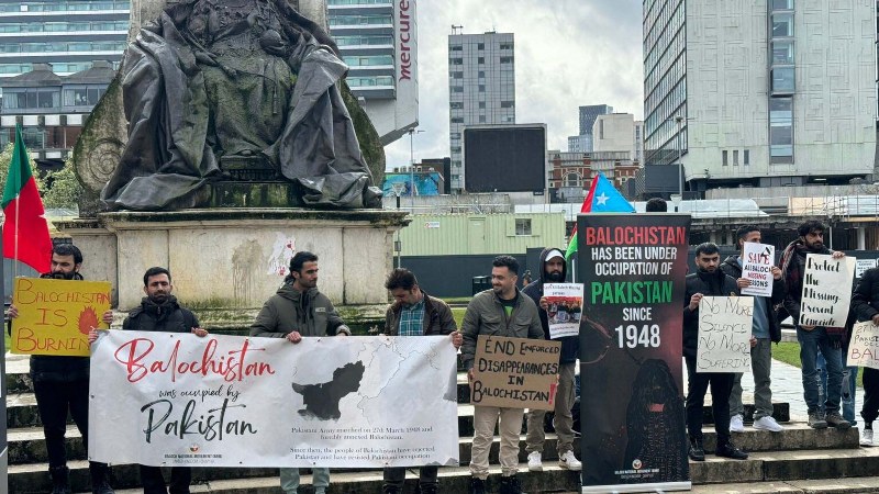 Baloch National Movement demonstrates in Manchester, Amsterdam to mark 'Black Day'