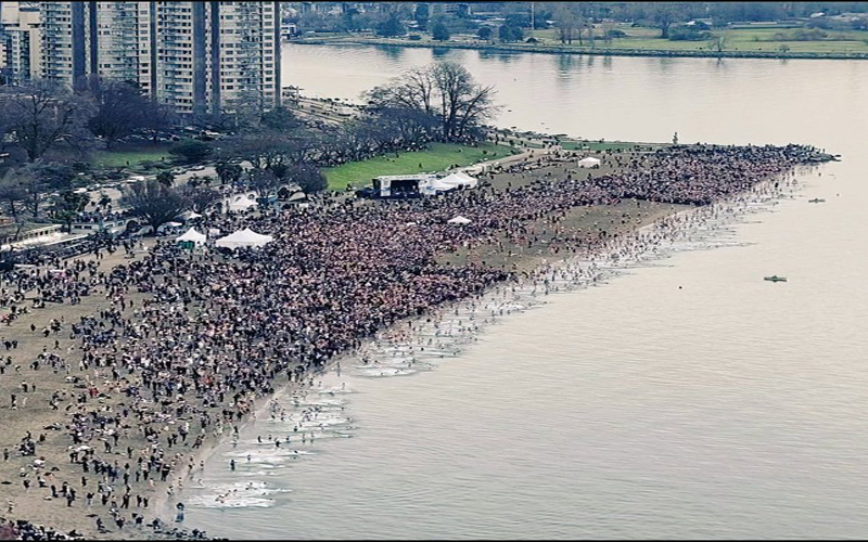 Canadians across country celebrate New Year's Day with polar bear swim