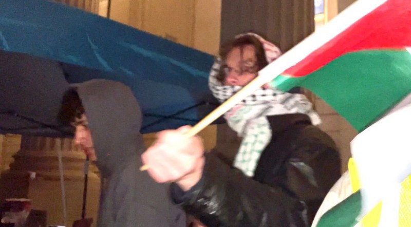Jewish student claims she was stabbed in eye with Palestinian flag during anti-Israeli protest on Yale University campus